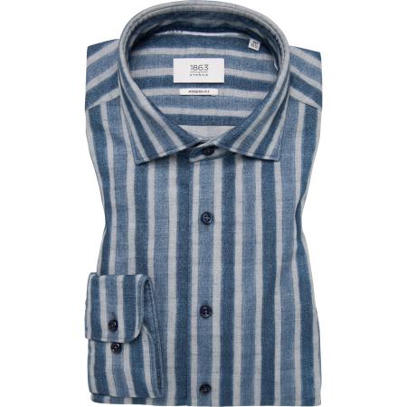 ETERNA 1863 Overhemd blauw, Gestreept