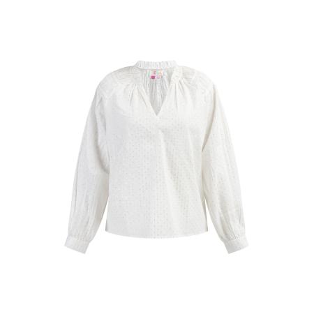 IZIA IZIA Blouse Lomasi zilver / wolwit