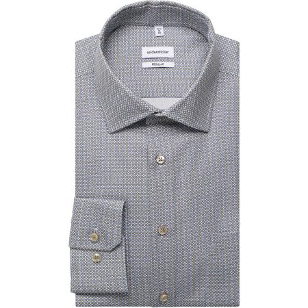 Seidensticker Overhemd zand, Motief