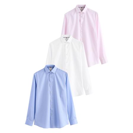 Next Next Overhemd lichtblauw / lichtroze / wit