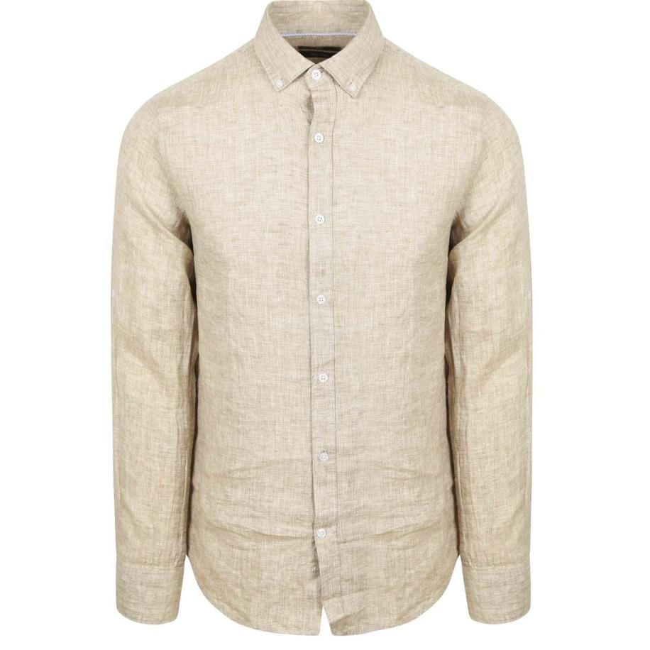 Steppin' Out Overhemd Linnen Beige Bruin