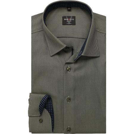 Marvelis Overhemd olijf, Faux-uni