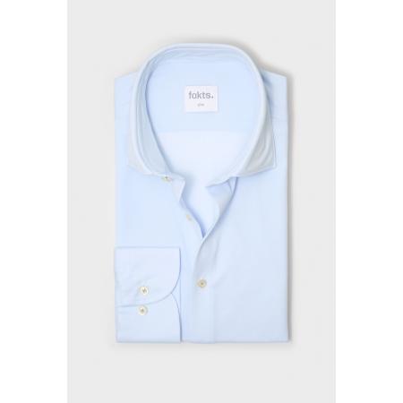 fakts Busy Overhemd lichtblauw, Effen