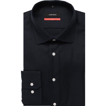 Seidensticker Overhemd donkerblauw, Effen