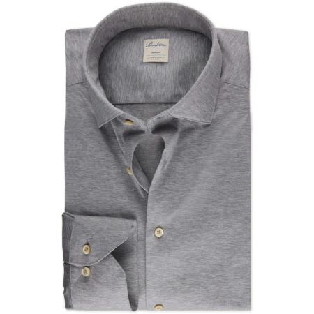 Stenströms Jersey shirt grijs, Effen
