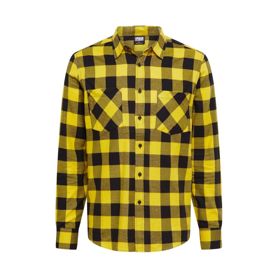 Urban Classics Urban Classics Overhemd geel / zwart -