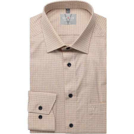 Marvelis Overhemd beige, Ruit