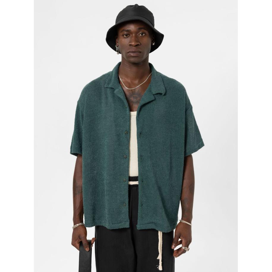 VAMOS CLO Overhemd kaki Groen