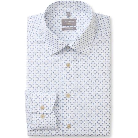 OLYMP Luxor Overhemd natuurlijk, Bedrukt