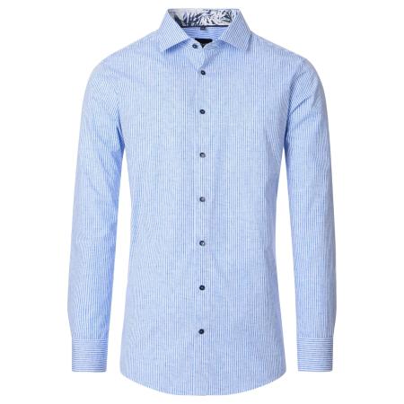 Venti Overhemd blauw, Gestreept