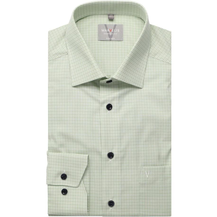 Marvelis Overhemd limegroen, Ruit Groen