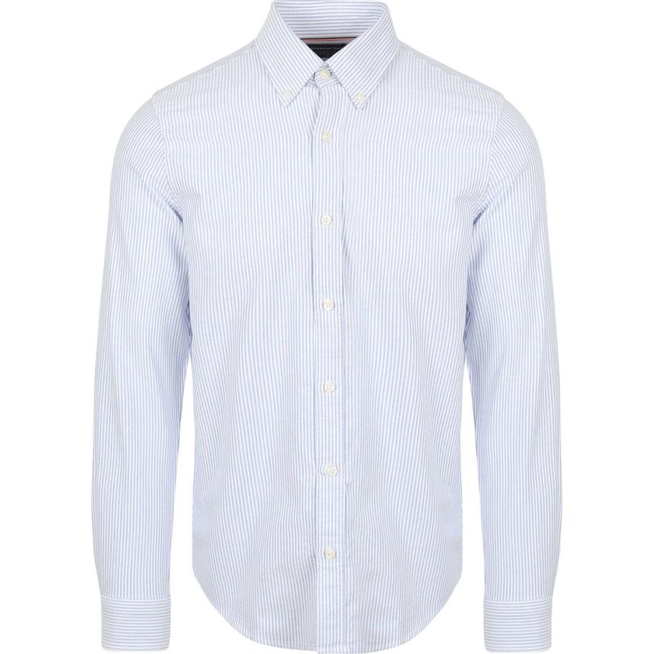 Steppin' Out Overhemd Oxford Streep Lichtblauw Blauw