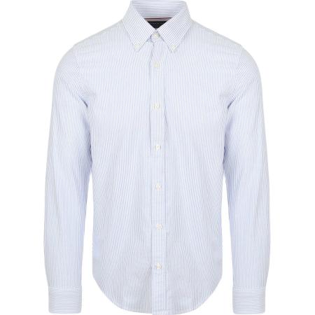 Steppin' Out Overhemd Oxford Streep Lichtblauw