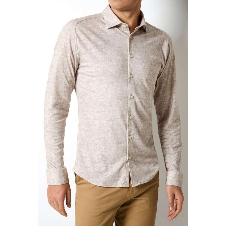 Desoto Overhemd Optics Beige Bruin