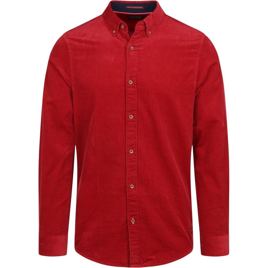 Scotch and Soda Overhemd Corduroy Rood Rood