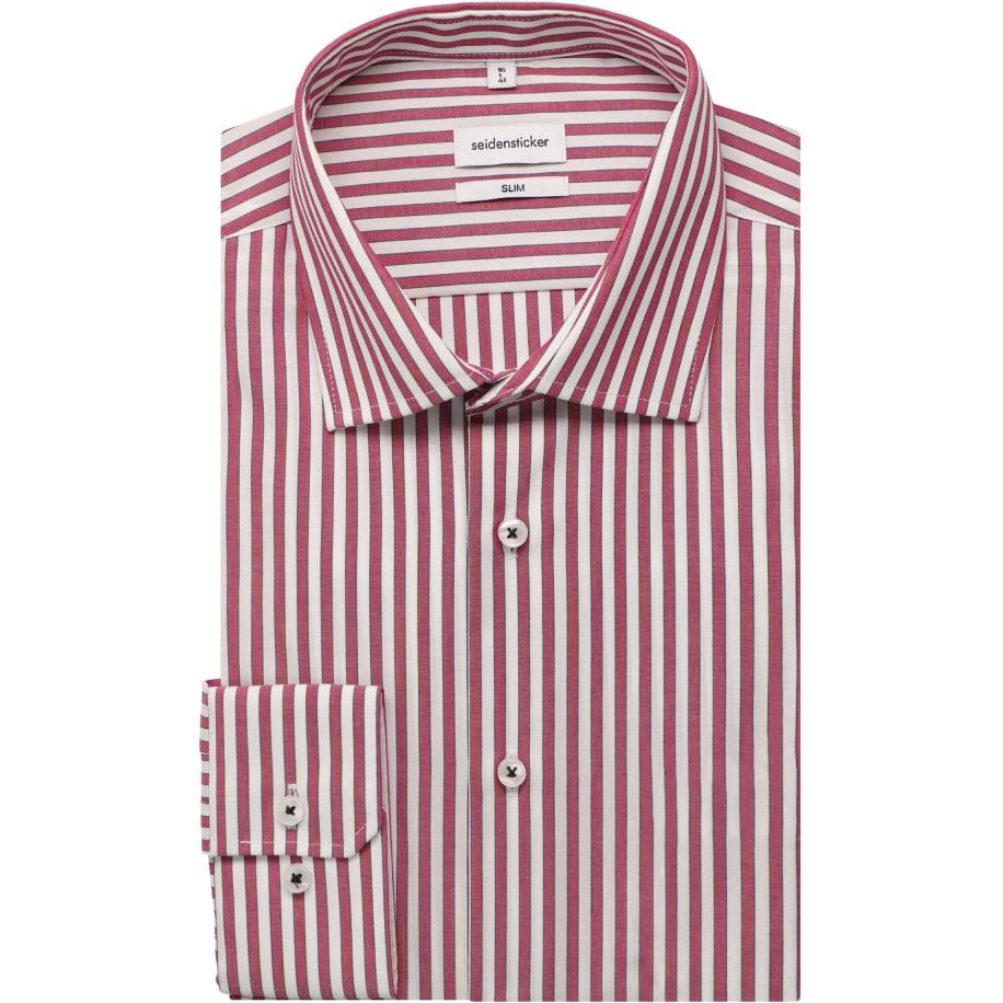 Seidensticker Overhemd roze, Gestreept Roze
