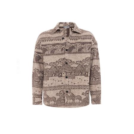 Dandalo Dandalo Overhemd chocoladebruin / lichtbruin