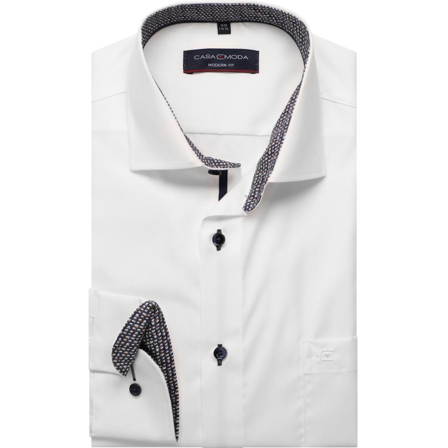 Casa Moda Overhemd wit, Faux-uni Wit