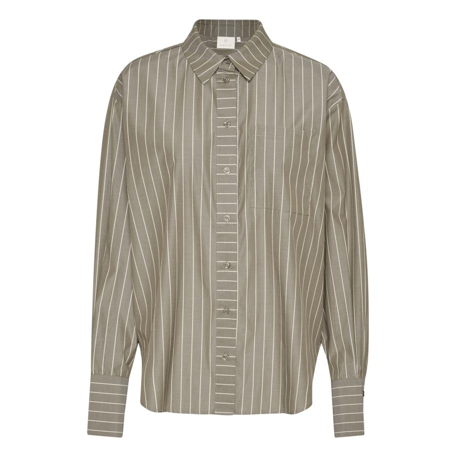 Kaffe Blouse Jerrie ecru / bruin gemêleerd Bruin