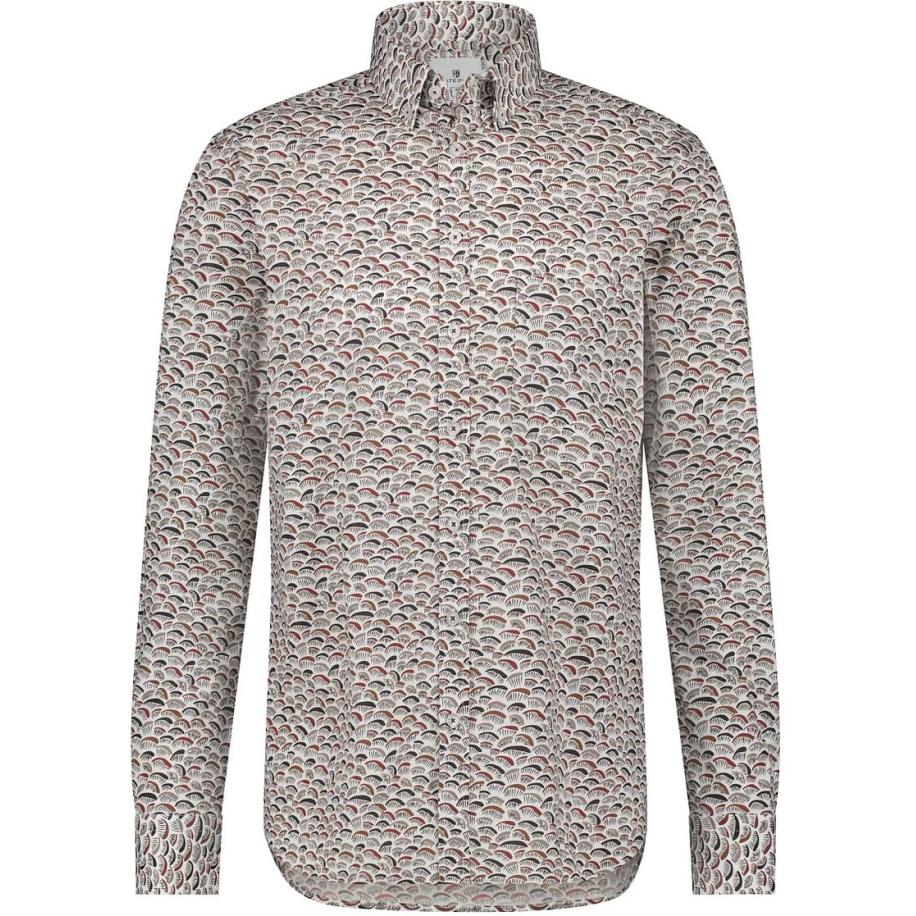 State Of Art Overhemd Print Rood Rood