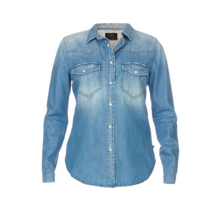 Le Temps des Cerises Le Temps Des Cerises Blouse Juanita blauw denim
