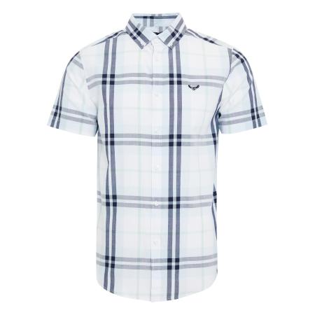 Threadbare Threadbare Overhemd Marcello marine / lichtblauw / wit