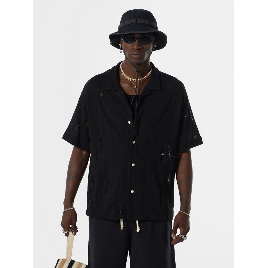 VAMOS CLO Overhemd zwart Zwart