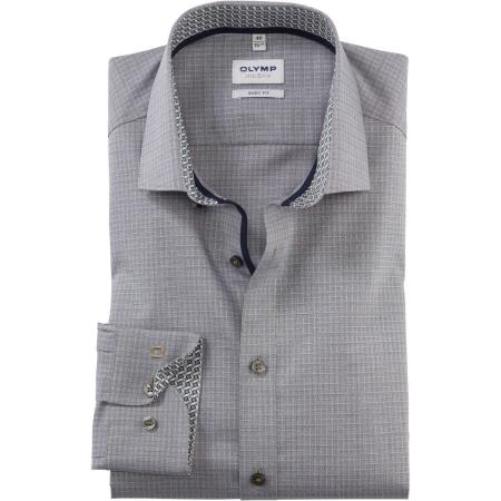 OLYMP Level Five Overhemd olijf, Motief