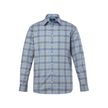 Boston Park Boston Park Overhemd geel / grijs / basaltgrijs / lichtgrijs