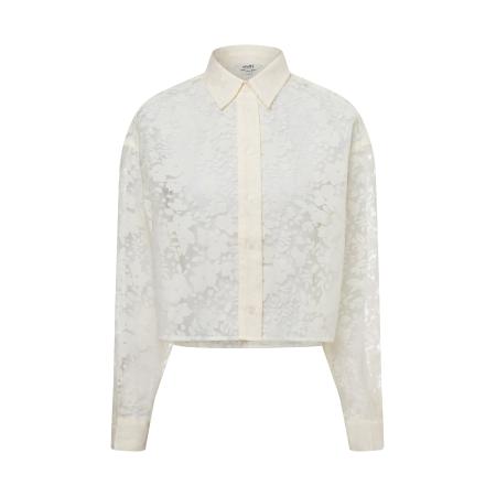 Mbym mbym Blouse Emele lichtbeige / wit