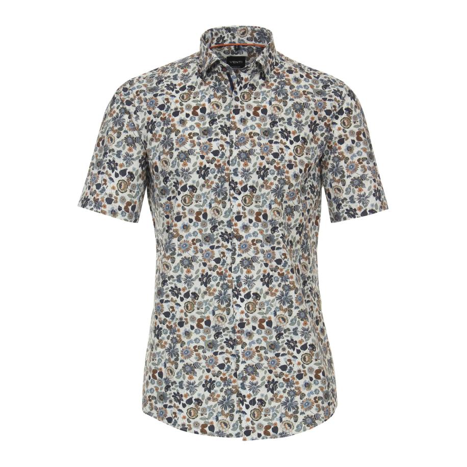 Venti Overhemd Korte mouw blauw Blauw