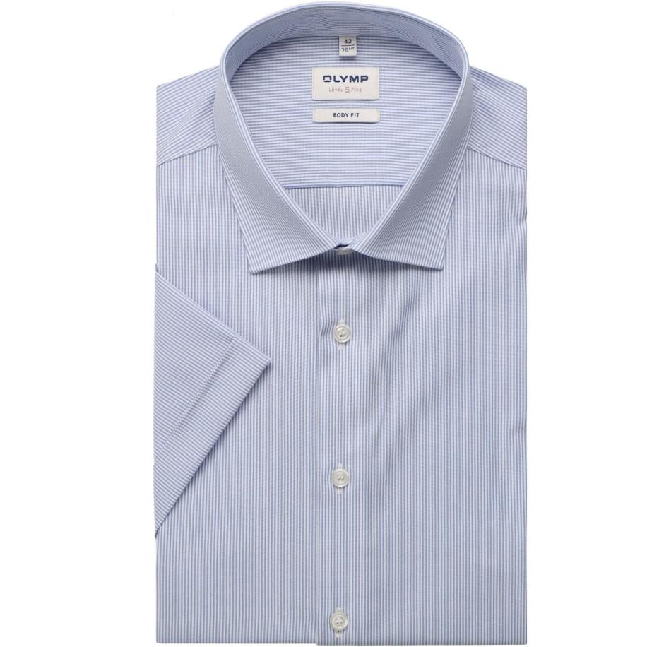 OLYMP Level Five Overhemd Korte mouw blauw Blauw