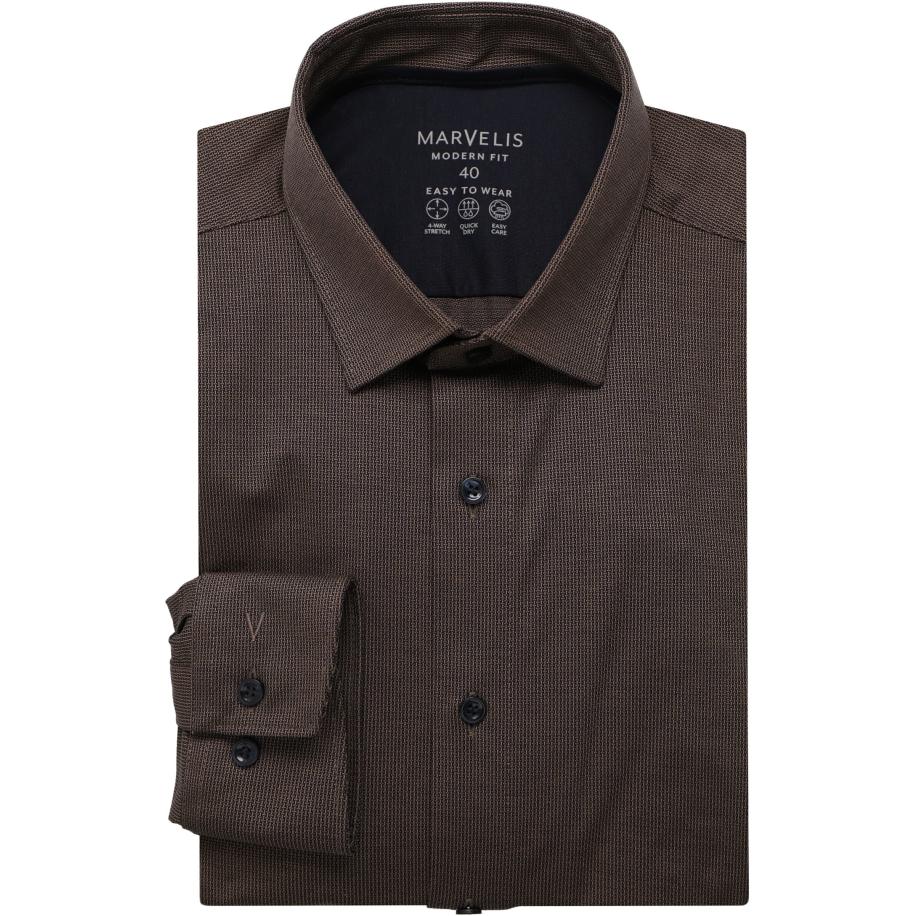 Marvelis Performance Jersey shirt bruin, Effen Bruin