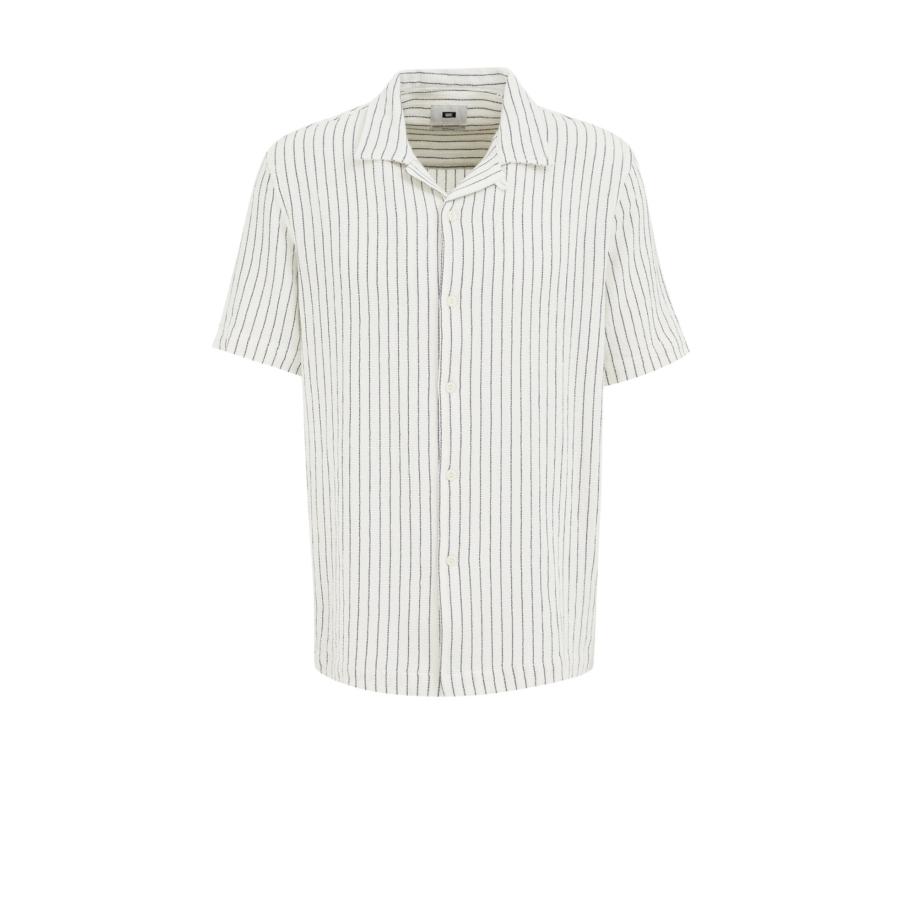 WE Fashion WE Fashion Overhemd zwart / offwhite -