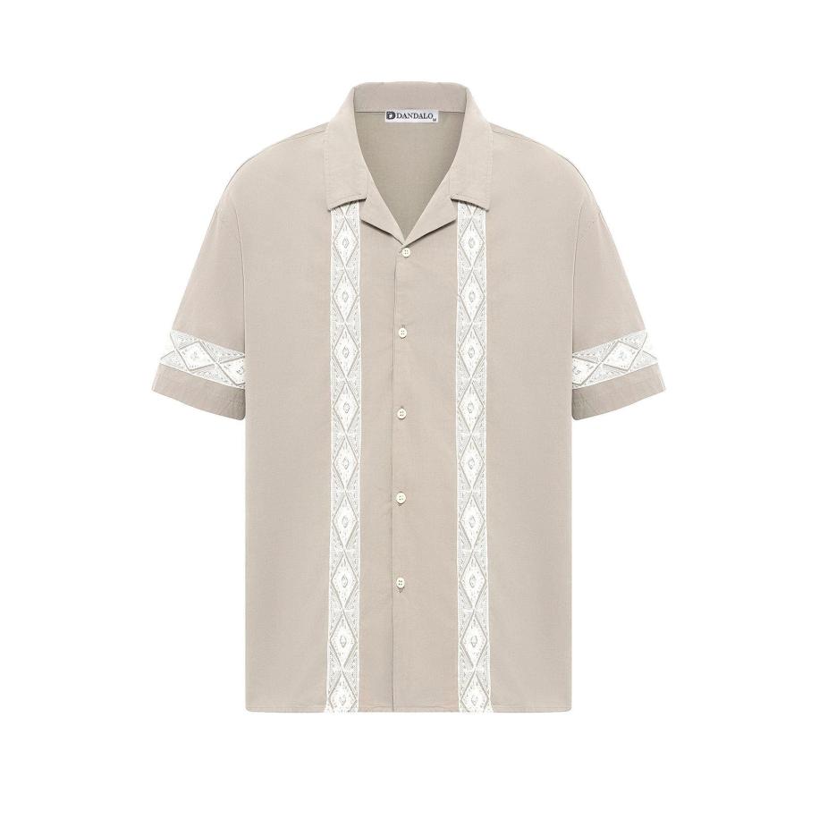 Dandalo Dandalo Overhemd beige / wit -