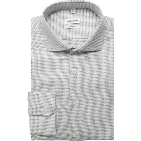 Seidensticker Overhemd lichtgrijs, Gestructureerd