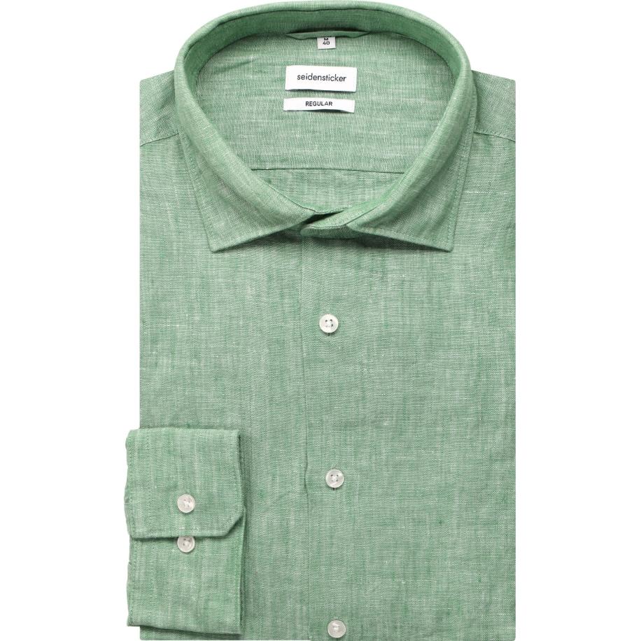 Seidensticker Overhemd lichtgroen, Effen Groen