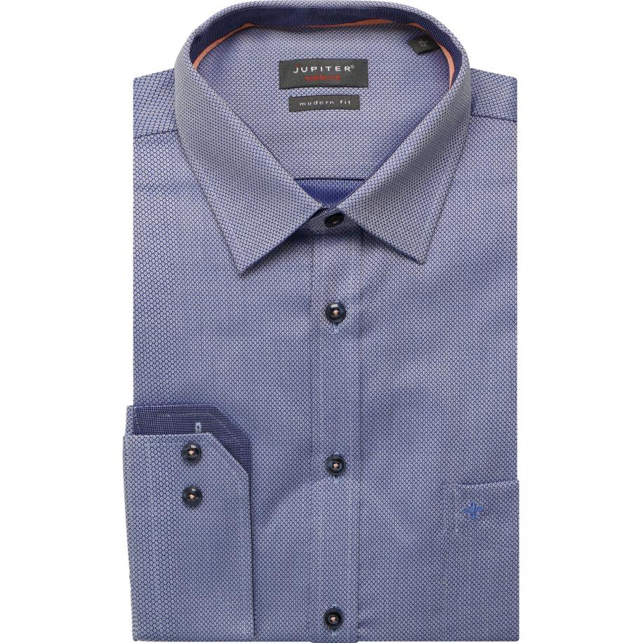 Jupiter Noblesse Overhemd blauw, Motief Blauw