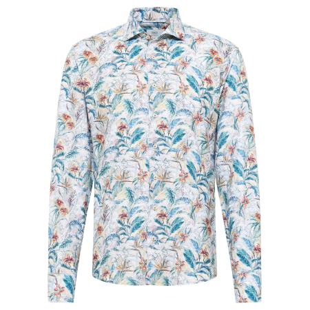 Eterna ETERNA Overhemd blauw / oranje / wit