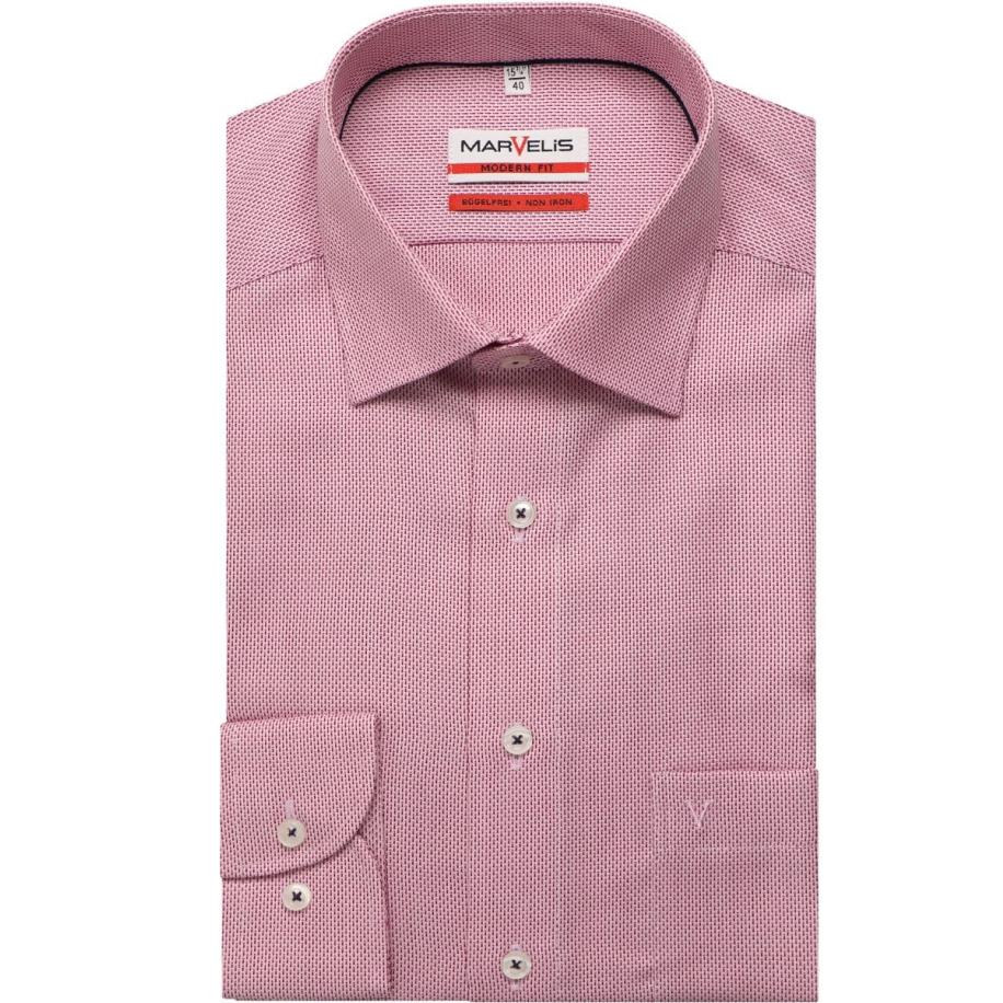 Marvelis Overhemd fuchsia, Faux-uni Roze