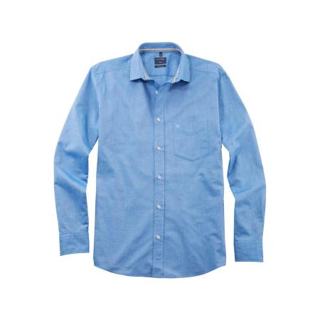 OLYMP Casual Overhemd blauw, Effen