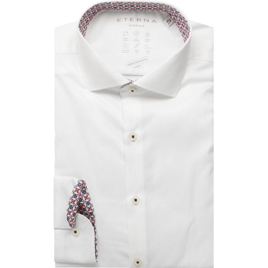 ETERNA Performance Overhemd wit, Gestructureerd Wit