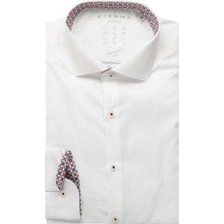 ETERNA Performance Overhemd wit, Gestructureerd