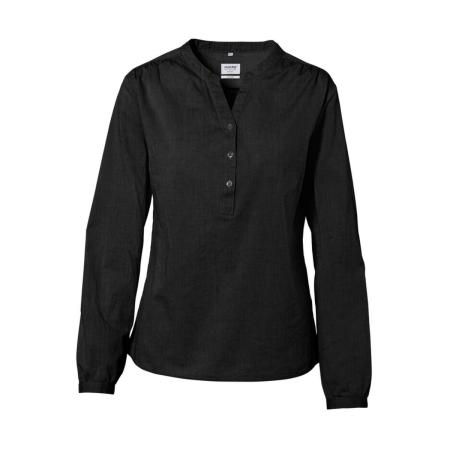 HAKRO Dames Overhemd zwart, Effen
