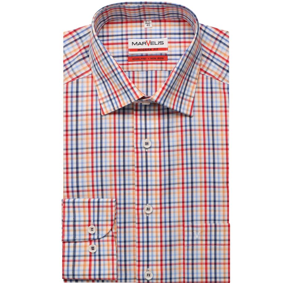Marvelis Overhemd oranje, Ruit Oranje