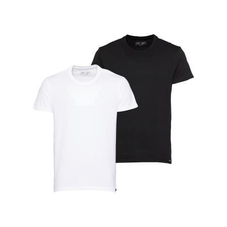 Lee Lee Shirt TWIN PACK CREW zwart / wit