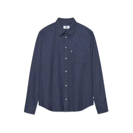 WOOD WOOD Overhemd Adrian donkerblauw