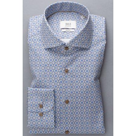ETERNA 1863 Overhemd blauw, Bedrukt