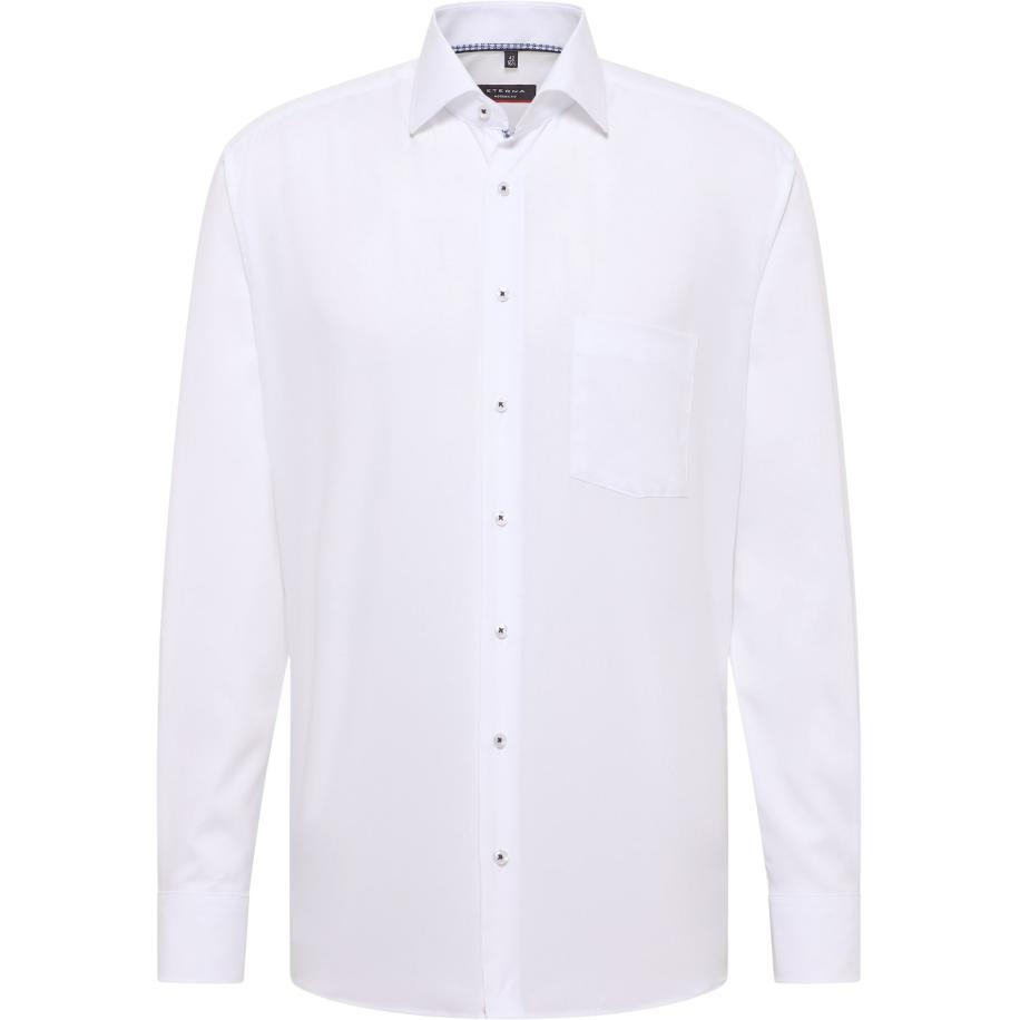 ETERNA Overhemd wit, Effen -