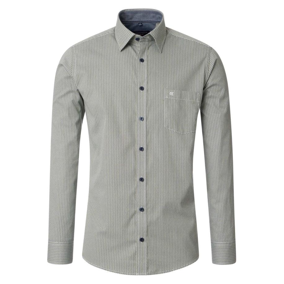 Casa Moda Overhemd groen, Bedrukt Groen